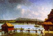  Francois  Ferriere The Old Port of Geneva oil painting on canvas